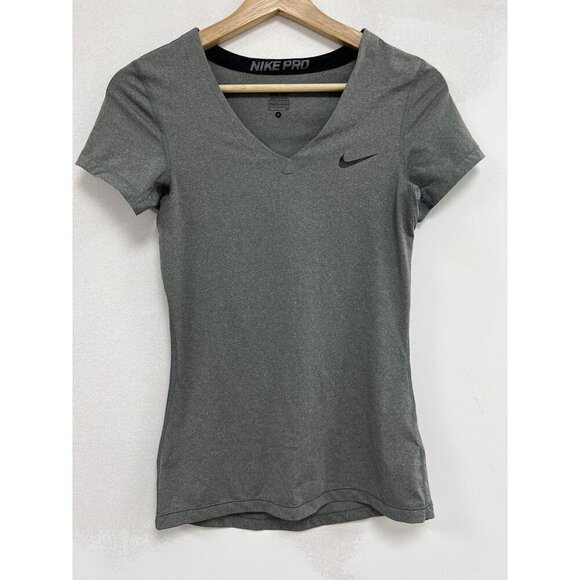 Nike Pro Victory Trainingstop met korte mouwen voor dames Grey Pet Small - Picture 4 of 12